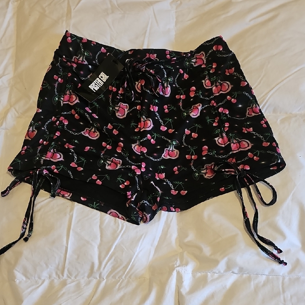 Black Cherry Print Shorts